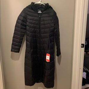 NWT full length coat with hood